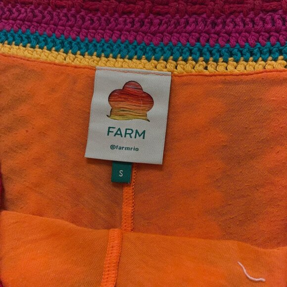 Farm Rio Womens Shorts Size Small Multicolor Crochet Striped Drawstring - Picture 2 of 10